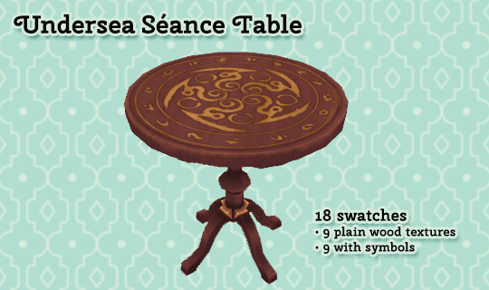 Undersea Seance Table Recolors / Sims 4 CC