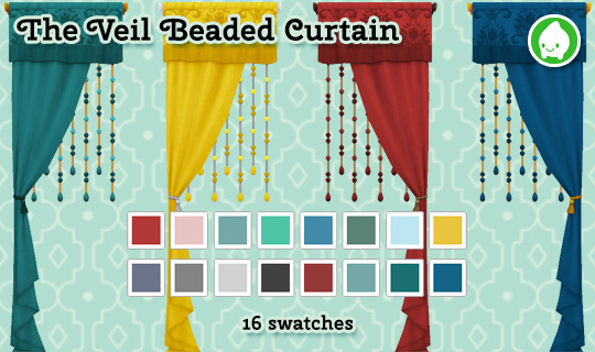 The Veil Beaded Curtain Recolors / Sims 4 CC