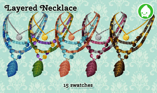 Layered Necklace Recolors / Sims 4 CC