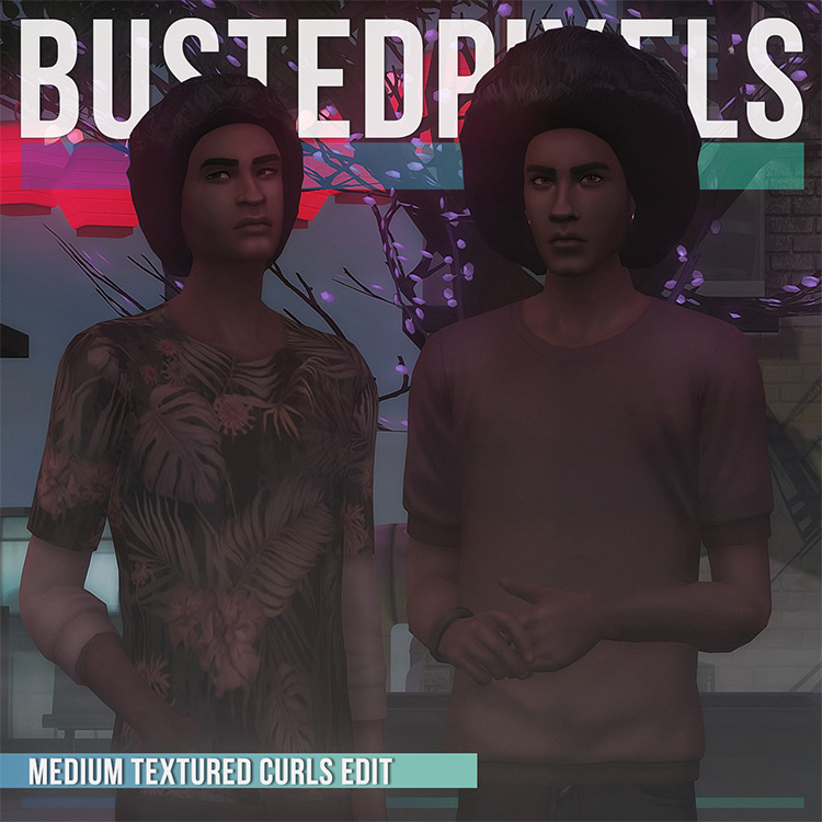 Medium Textured Curls Male Hair / Sims 4 CC