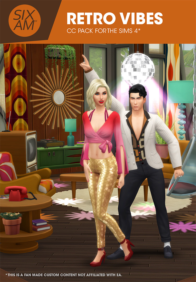 Retro Vibes CC Pack / Sims 4 CC