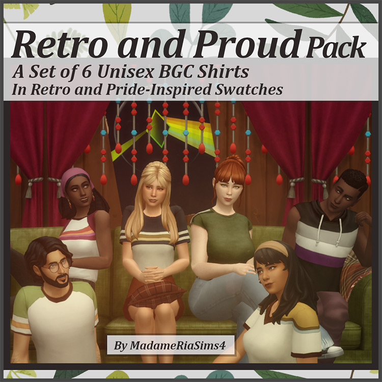 Retro & Proud Shirts / Sims 4 CC