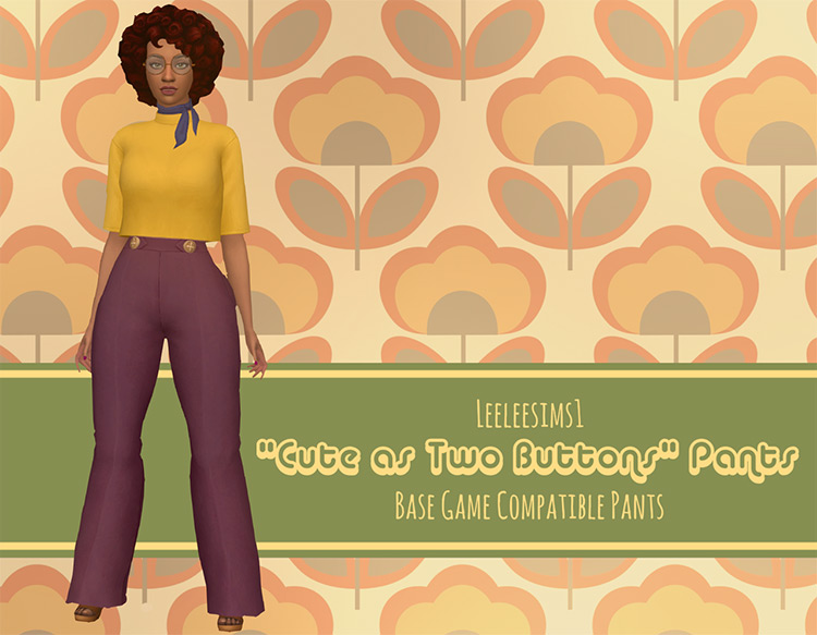 Cute As Two Buttons Pants / Sims 4 CC