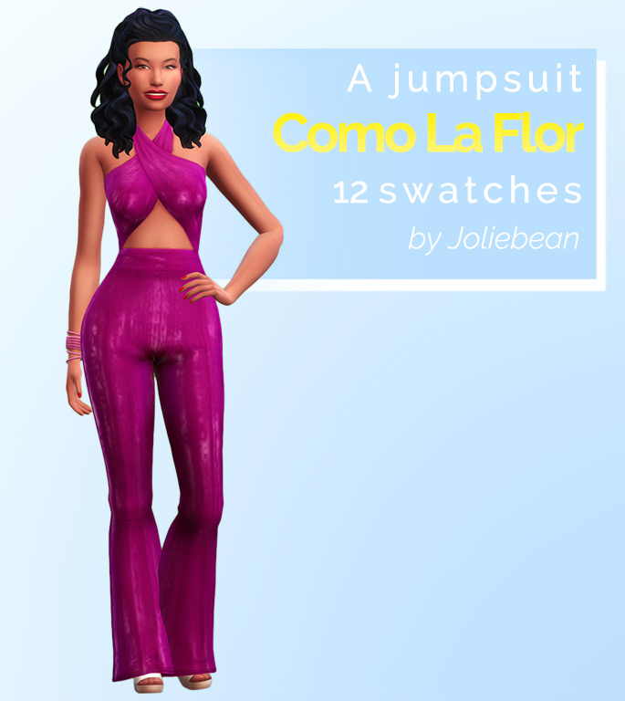Como La Flor Jumpsuit / Sims 4 CC