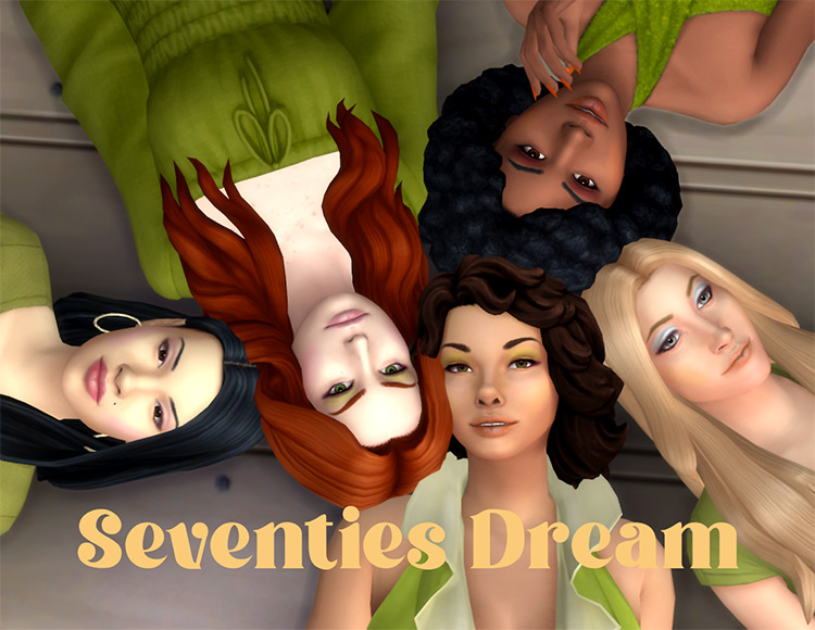 Seventies Dream Makeup Set / Sims 4 CC