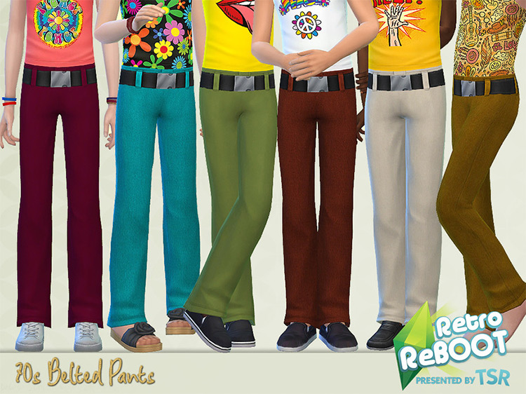 Children’s Belted Pants / Sims 4 CC