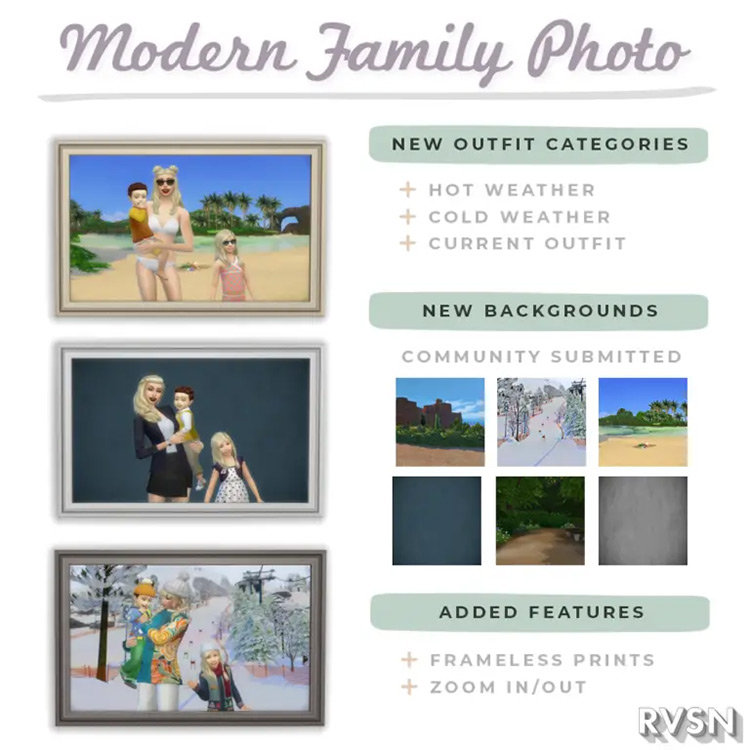 Modern Family Portrait / Sims 4 CC