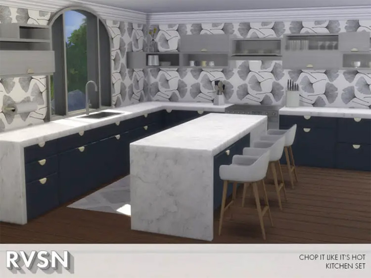 Chop It Like It’s Hot Kitchen Set / Sims 4 CC