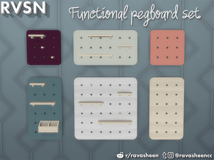 Peg To Differ Pegboard Series / Sims 4 CC