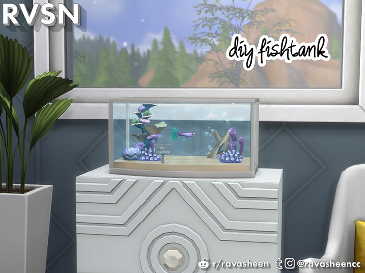 Sofishticated DIY Mini Aquarium / Sims 4 CC