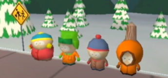 South Park 1998 video game, retro screenshot