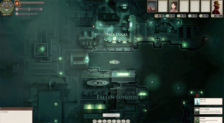 Sunless Sea gameplay screenshot