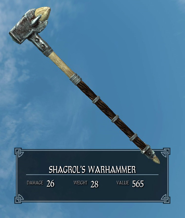 skyrim steel warhammer