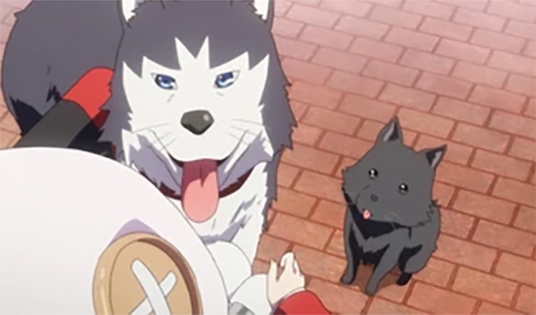 Belka and Strelka in Little Busters! Anime