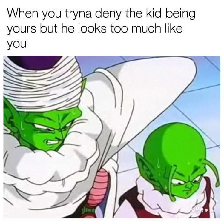Piccolo denying kid meme