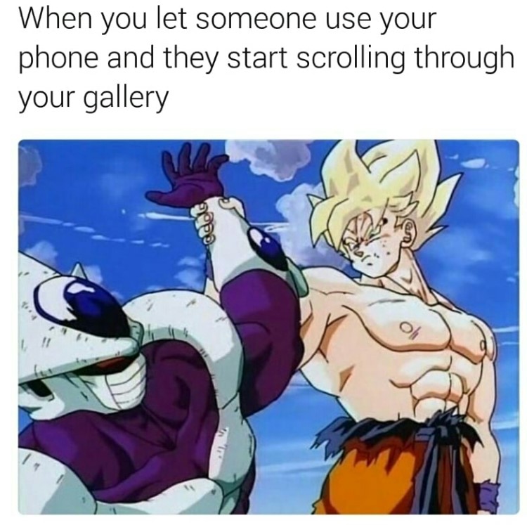 Goku phone invitation meme