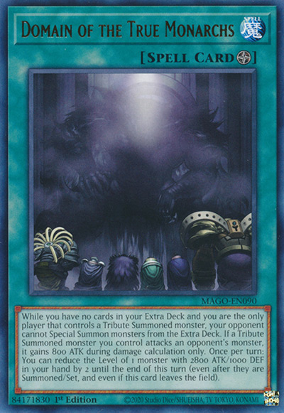 Domain of the True Monarchs YGO Card