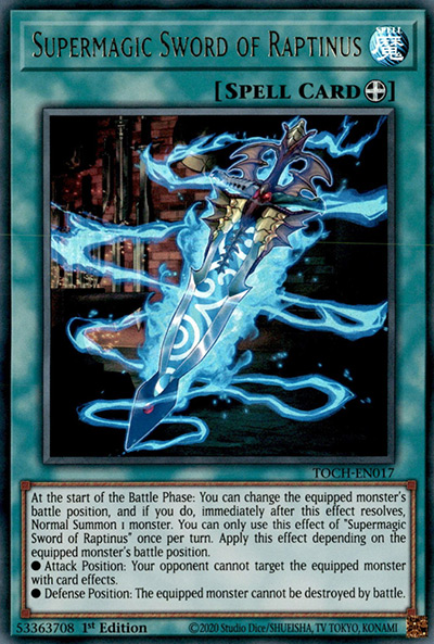 Supermagic Sword of Raptinus YGO Card