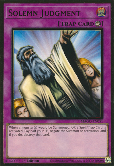 Solemn Judgement Yu-Gi-Oh Card