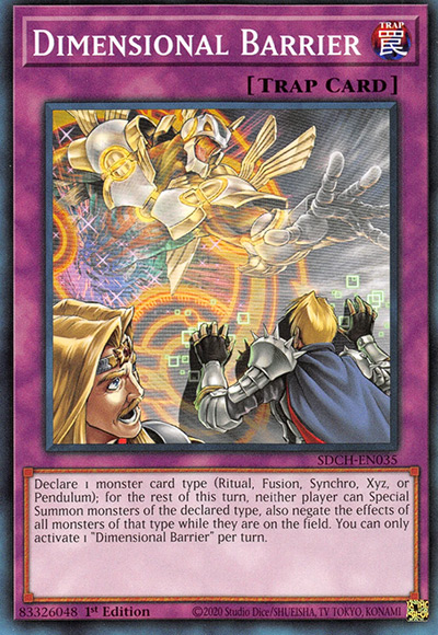 Dimensional Barrier Yu-Gi-Oh Card