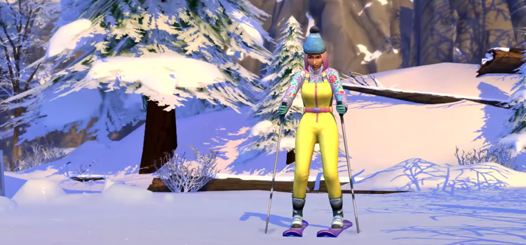 TS4 Character Skiing from Snowy Escapes