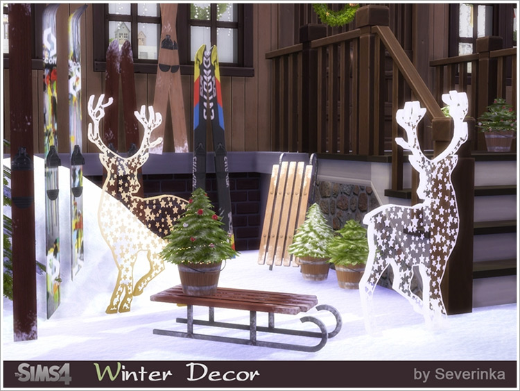 Winter Outdoor Decor Set TS4 CC