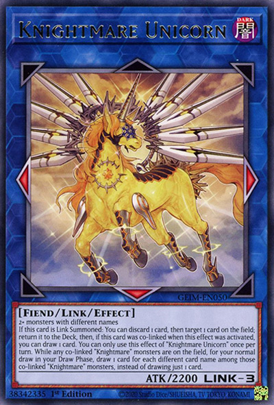 Knightmare Unicorn YGO Card