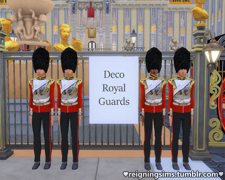 Deco Royal Guards TS4 CC