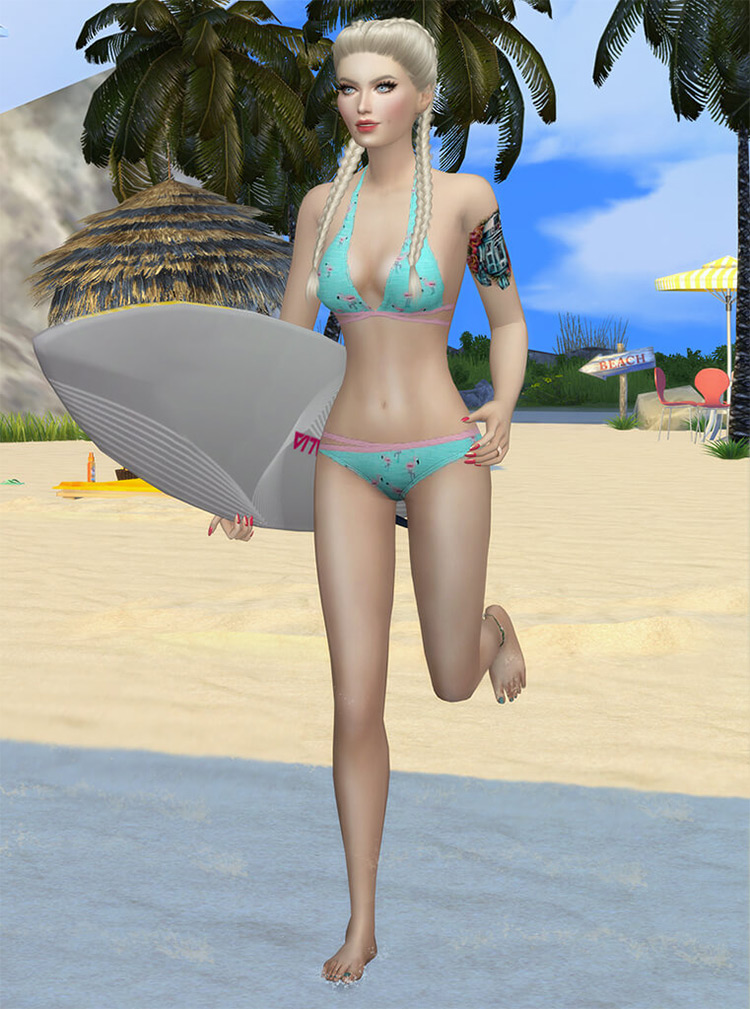 Surfboard Pose Pack for Sims 4