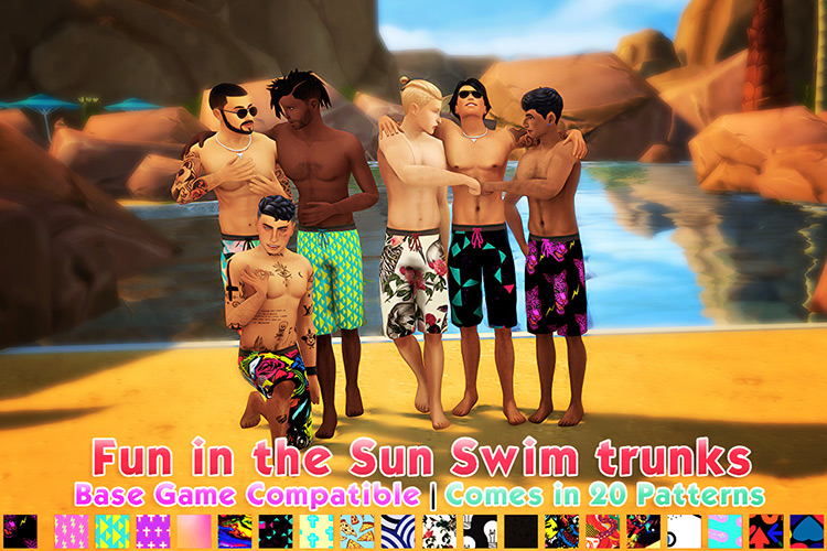 Fun in the Sun Swim Trunks TS4 CC