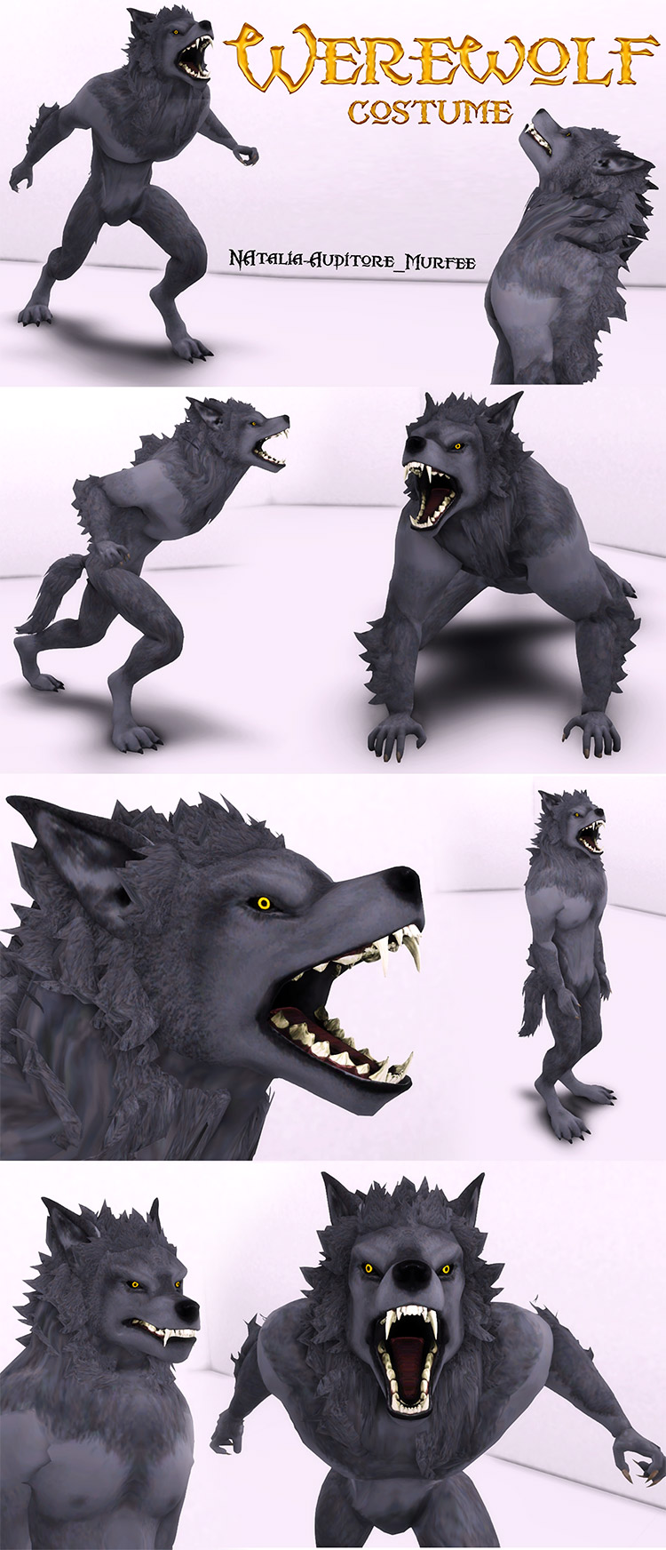 Werewolf Costume CC for The Sims 4