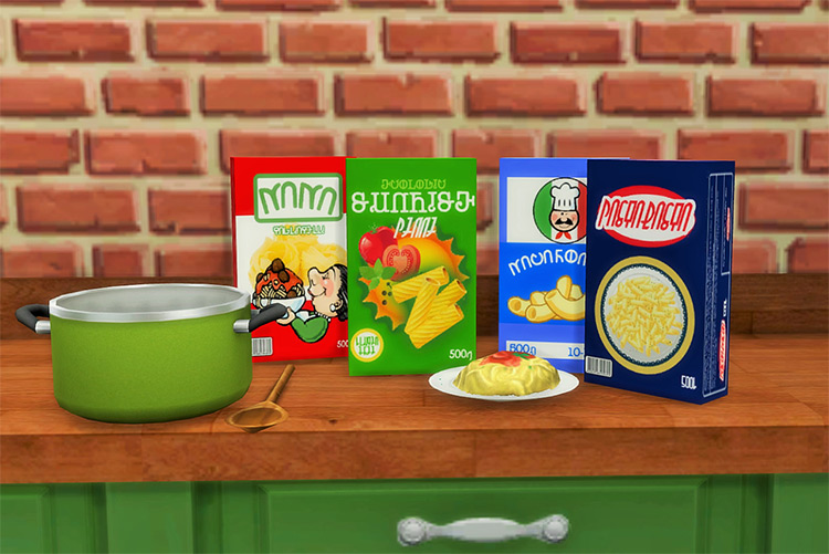 Pasta Boxes for Sims 4