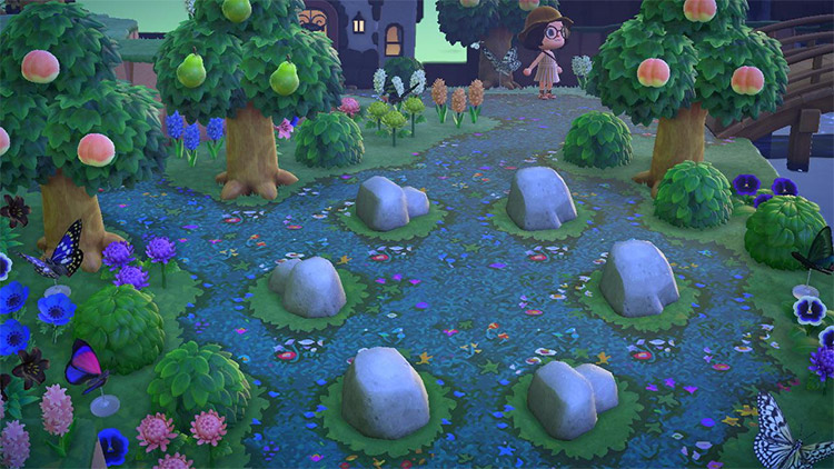 Fairy rock garden idea in ACNH