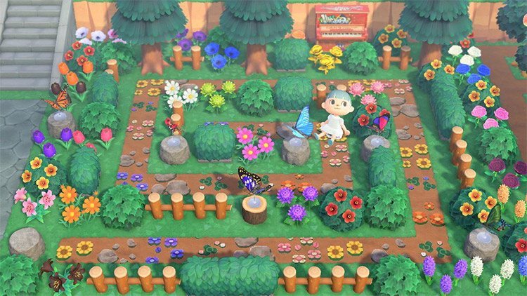 Butterfly garden maze idea in ACNH