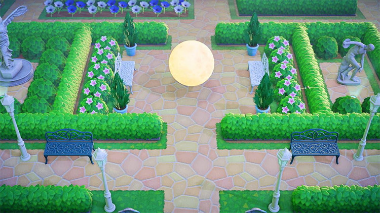 ACNH Moonlit garden square idea