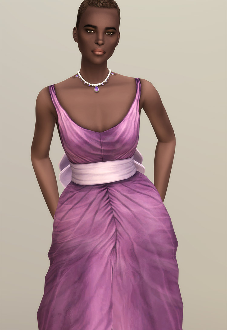 Shape with Bow Gown Sims 4 CC