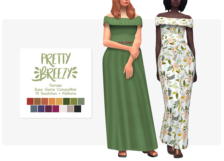 Pretty Breezy Dress / TS4 CC