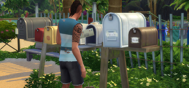 Sims4 Island Living Group Mailbox Mod