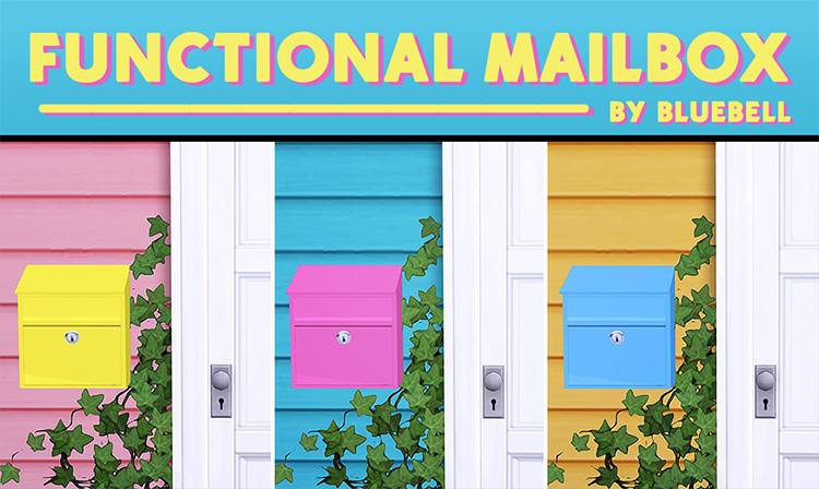 Functional Wall Mailboxes / Sims 4 CC