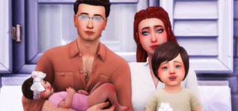 Cute Family Pose with kids in The Sims 4