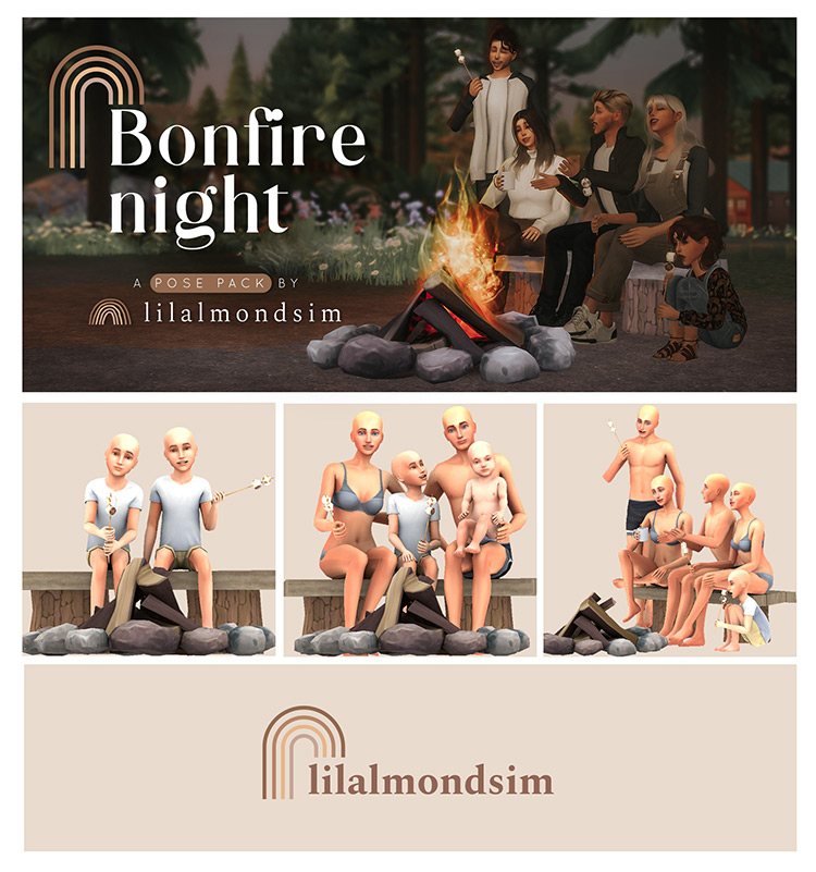 Bonfire Night Poses / TS4 CC