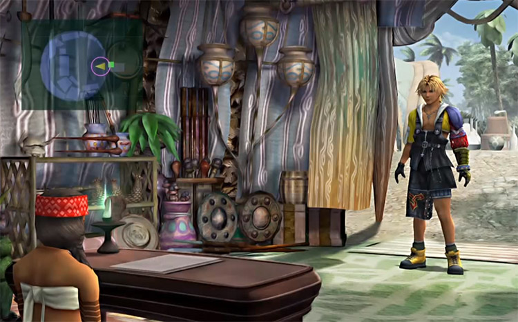 Inside Besaid Item Shop in FFX HD