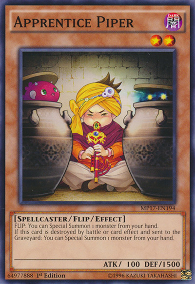 Apprentice Piper Yu-Gi-Oh Card