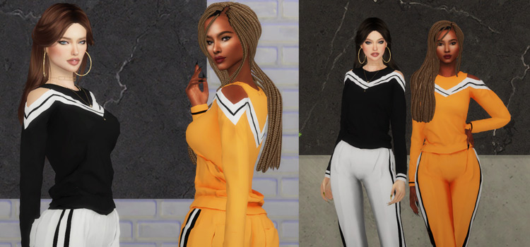 The Sims Resource - VERTICAL STRIPED PANTS