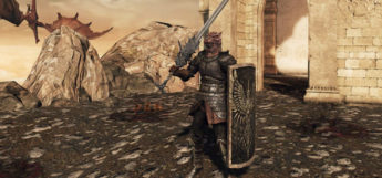 Dragon Hunter with Rebel's Greatshield in DS2