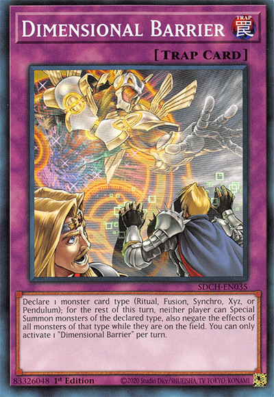 Dimensional Barrier Yu-Gi-Oh Card