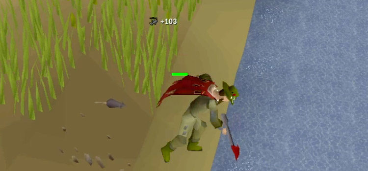 Fishing with Dragon Harpoon in Old School RuneScape