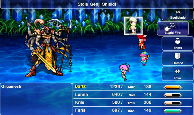 Stealing a Genji Shield from Gilgamesh - FFV screenshot