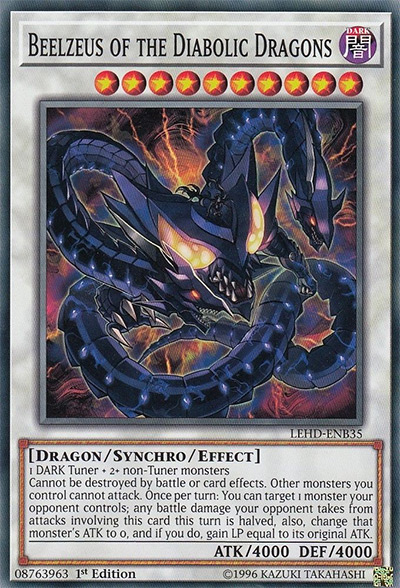 Beelzeus of the Diabolic Dragons YGO Card