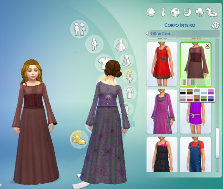 Medieval Dress for Sims 4